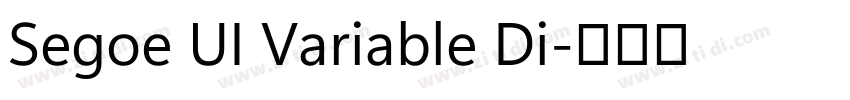 Segoe UI Variable Di字体转换